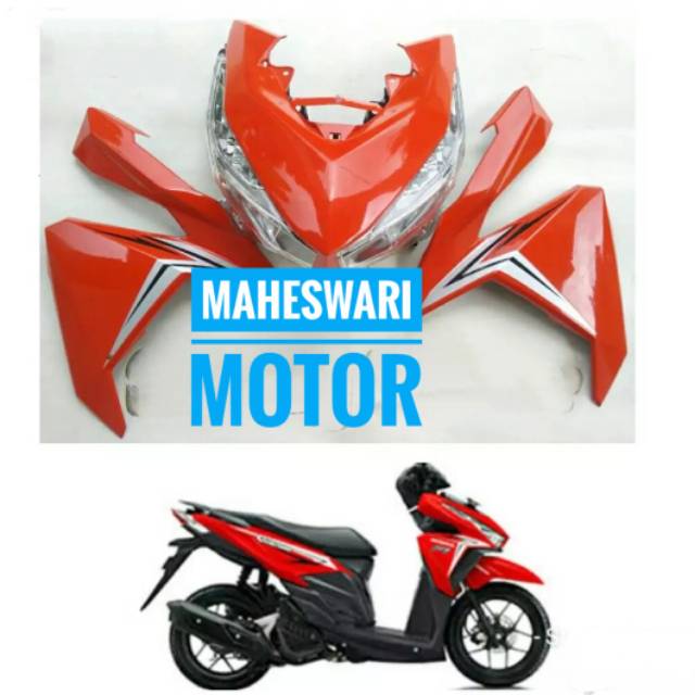 Paket Cover Depan Vario 125 150 2015 2017 Merah.