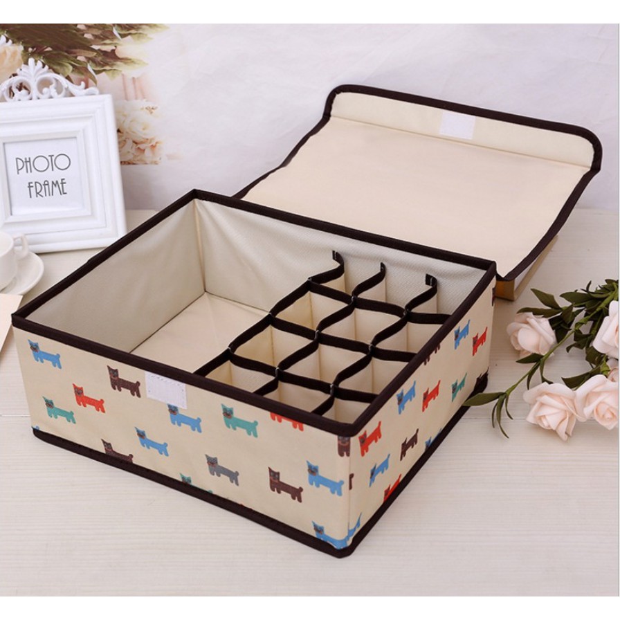 HONBA-H094 Storage Box Underwear 2 in 1 Storage Box Underwear & Bra Motif