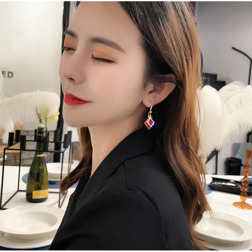 925 jarum perak 2020 baru trendi merah anting-anting modis earbud modis semua yang sesuai dengan onl