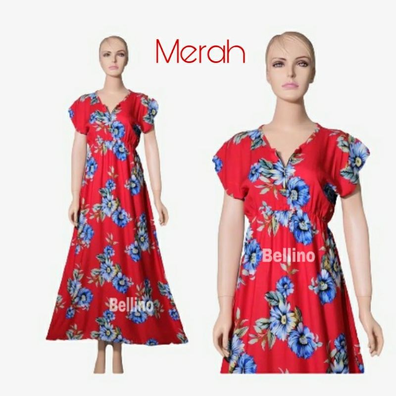 Daster Wanita Resleting Motif Bahan Rayon Super Soft Adem Allsize Fit L / Daster Manohara Motif Adem