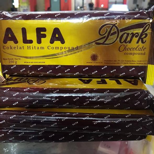 

Flashϟsale Cokelat Batang ALFA Dark Compound 250gr - Coklat Blok ALFA