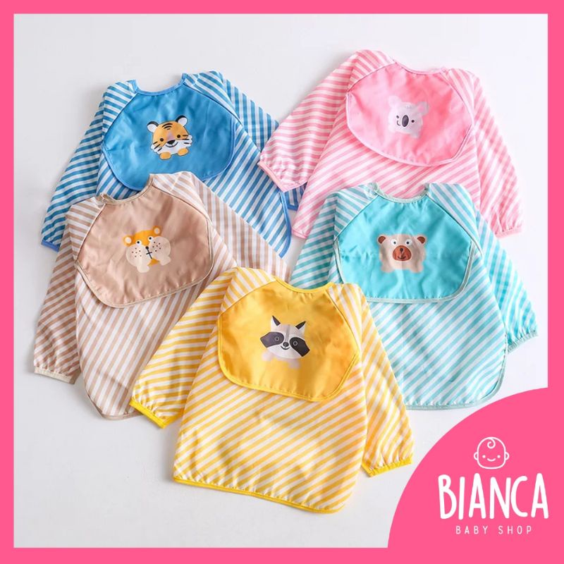 BIANCA - Bibs Anak Lengan Panjang dan Pendek Motif Garis