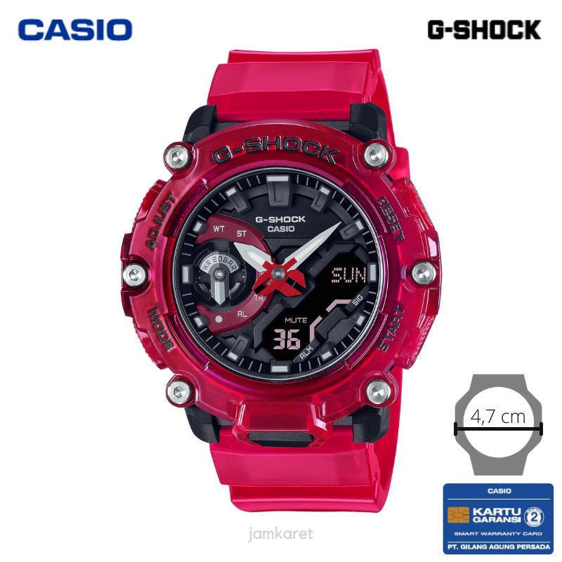 JAM TANGAN PRIA CASIO G-SHOCK GA-2200SKL-4A ORIGINAL - GSHOCK GA2200SKL TRANSPARENT