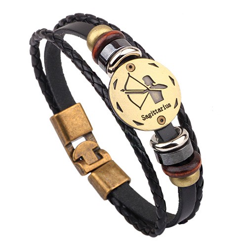 LRC Gelang Tangan Vintage Black Decorated Multilayer Simple C648XX