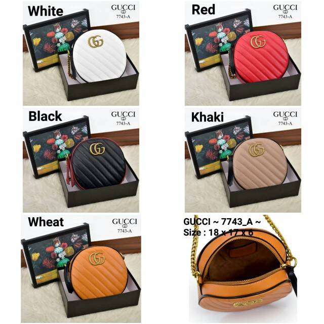 GUCCI GG Marmont Mini Round ~ 7743-A