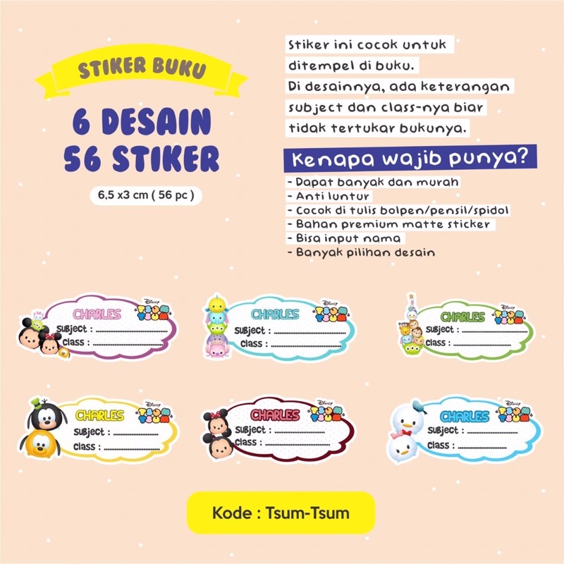 

Stiker Buku (mudah ditulis menggunakan bolpen)