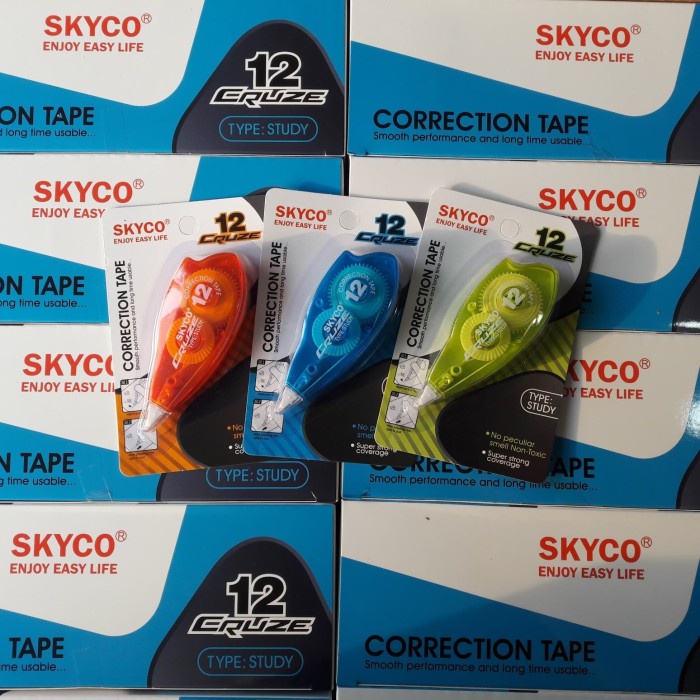 

Menakjubkan Correction Tape Skyco 12Meter/Box Isi 12 Pcs Murah