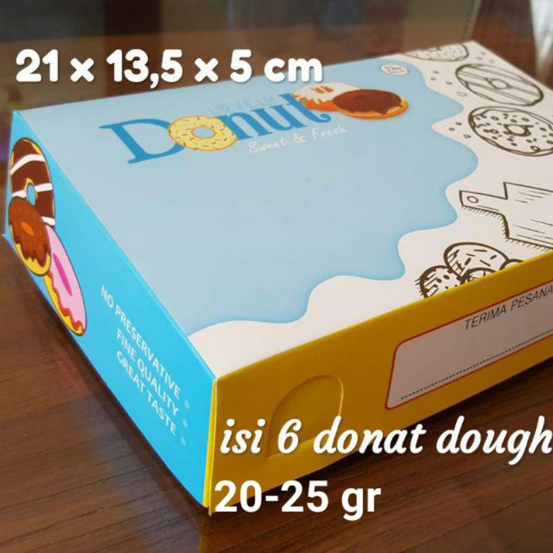 Harga Grosir 200 dus donat biru 21x13,5x5 cm