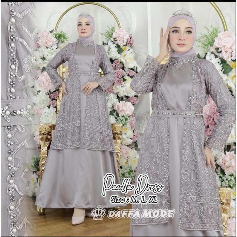 Kebaya Dress Paula / Gamis Kebaya Modern / Dress Kondangan / Baju Kebaya Bridesmaid / Kebaya Muslimah / Kebaya Pesta / Wisuda / Kebaya / Gamis