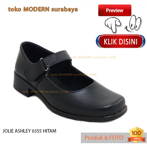 JOLIE ASHLEY 0355 HITAM sepatu wanita sepatu pantovel hak tahu