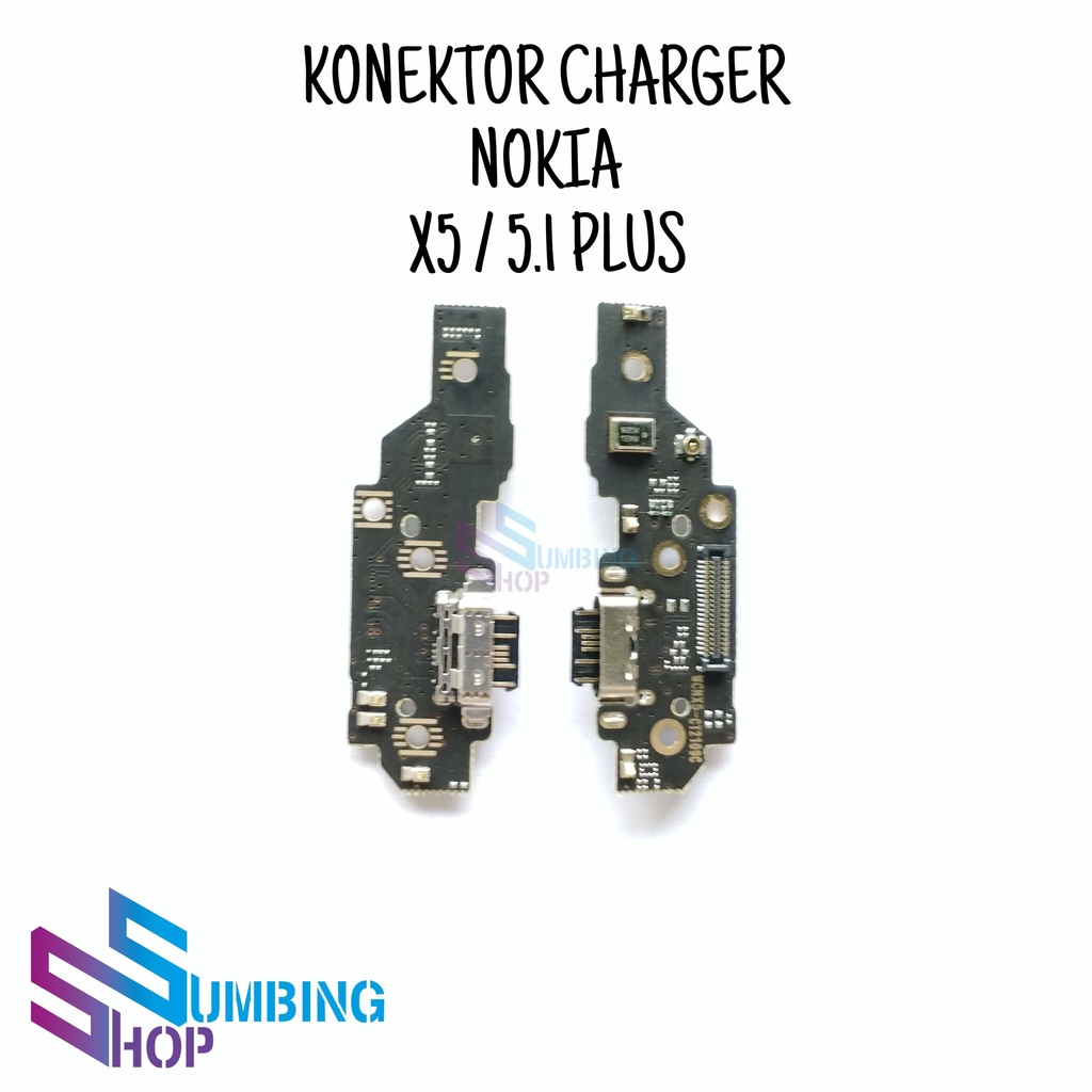 Konektor Charger Nokia X5 5.1 Plus Pcb Board Usb Papan Con Cas Mic