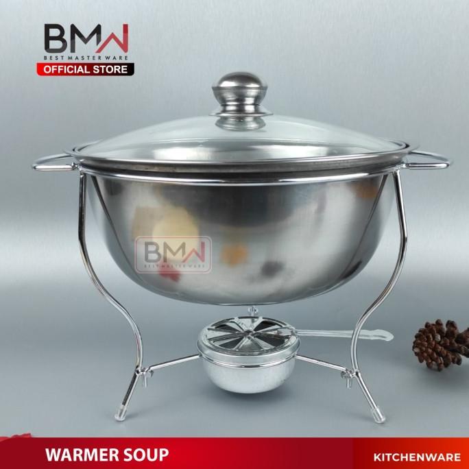 BMW Kitchen Ware - Warmer Soup Bulat Tempat Saji Sayur Prasmanan