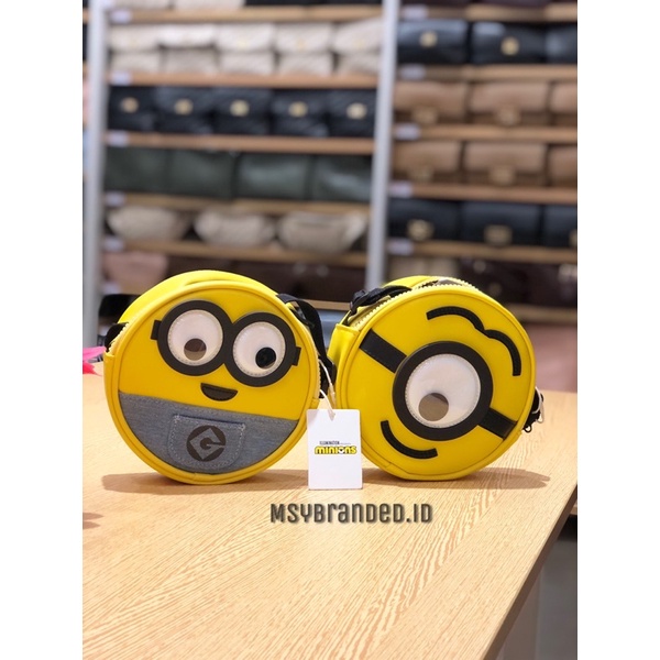 CROSSBODY BAG MINIONS COLLECTION WITH FACE FIGURE BOB STUART TAS SELEMPANG MINION MINISO