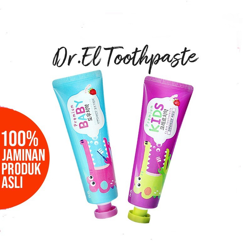 Dr.EL DR el  Premium Baby Toothpaste pasta gigi anak organic odol anak odol bayi dari korea dr el