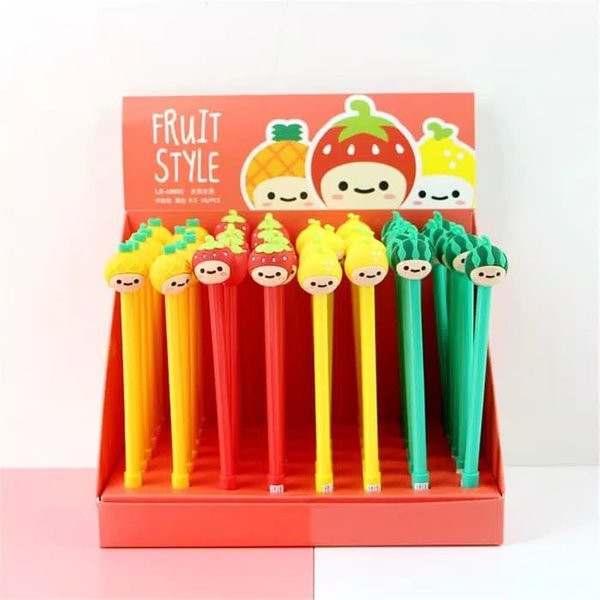 

Free Ongkir STATIONERY BOLPEN GEL FRUIT FACE PEN GEL PULPEN GEL KARAKTER ISI 4 Berkualitas