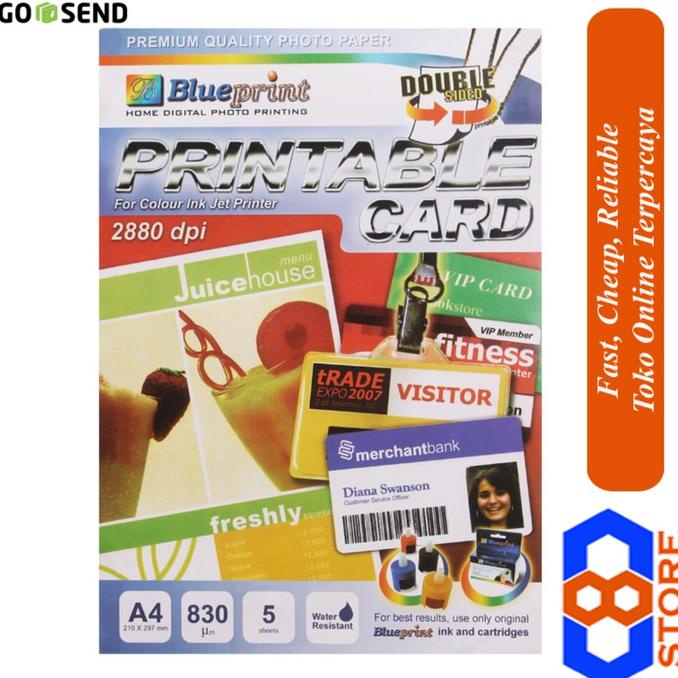 

READY COD BLUEPRINT PRINTABLE CARD A4 830 MIKRON BP-PCA4830 BAHAN ID CARD WHITE PROMO Kode 1016