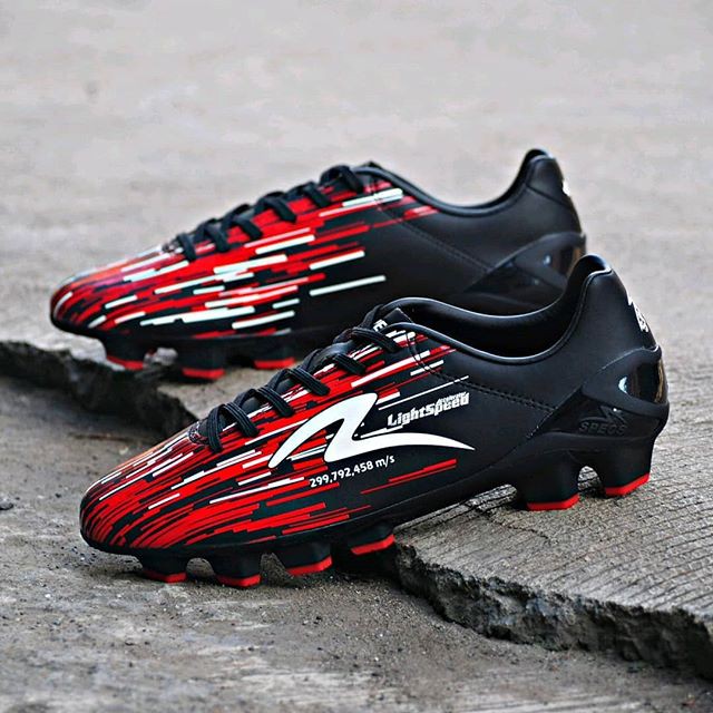Sepatu bola Lightspeed 19in Black Emperor Red  FG