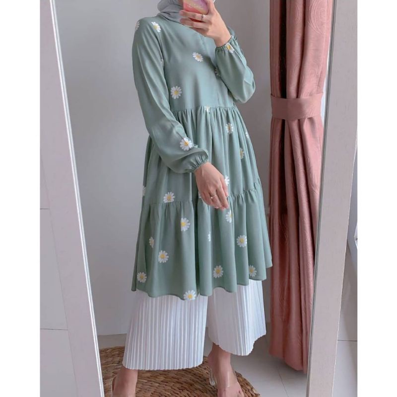 TUNIK REMPEL DAISY // TUNIK RAYON WANITAMATT KATUN RAYON