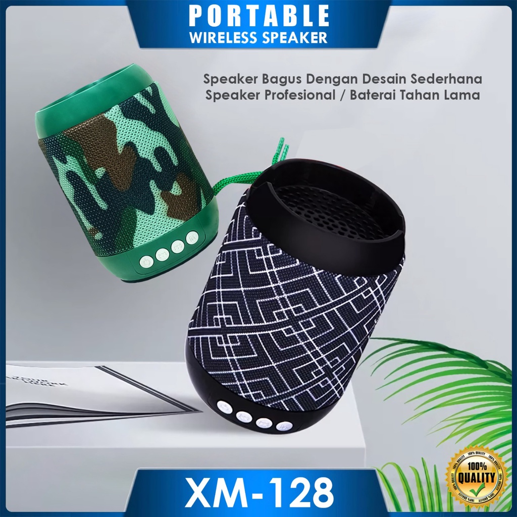 ERRLY XM-128 Portable Bluetooth Speaker Wireless + Phone Stand HP XM128 ( 2 in 1 )