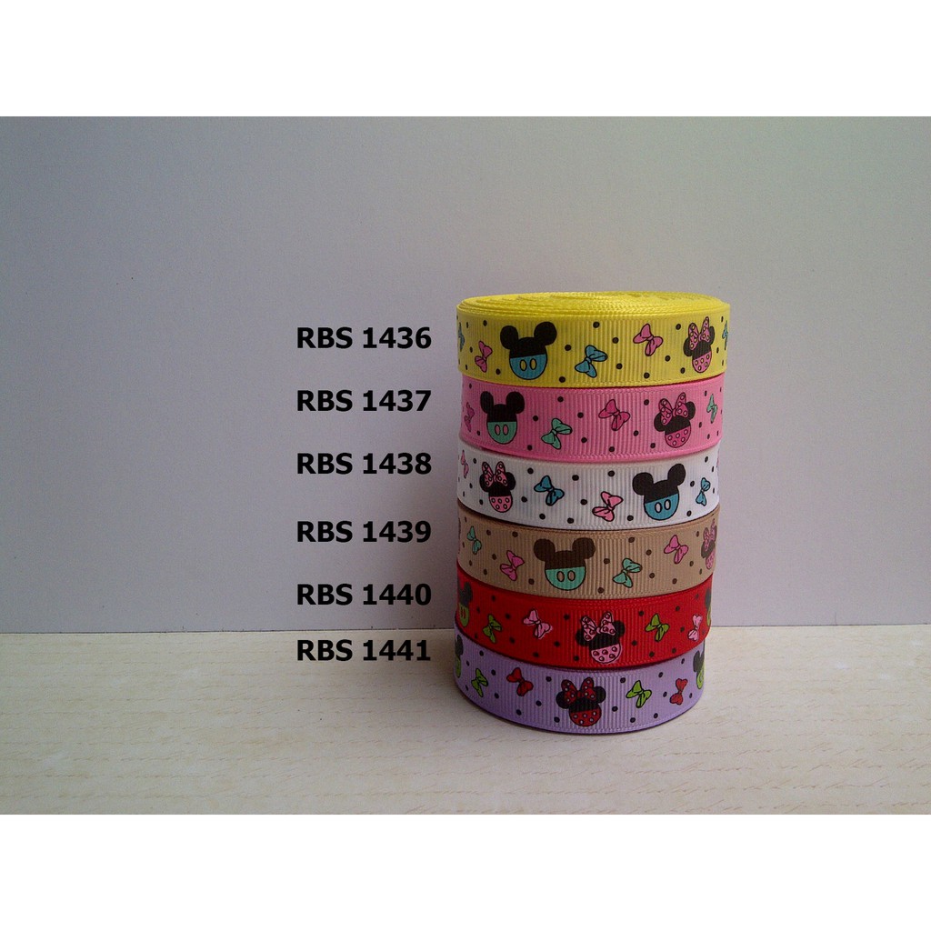 

[10 YARD] PITA GROSGRAIN MOTIF MICKY MINNIE MOUSE SALE RBS 1436,1437,1438,1439,1440,1441