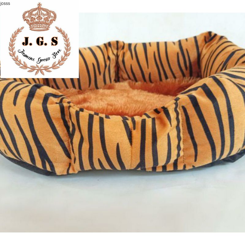 Tempat Tidur Kucing dan anjing | Kandang Kucing | Pets Bed Kecil | Kasur Kucing Murah-Corak Harimau