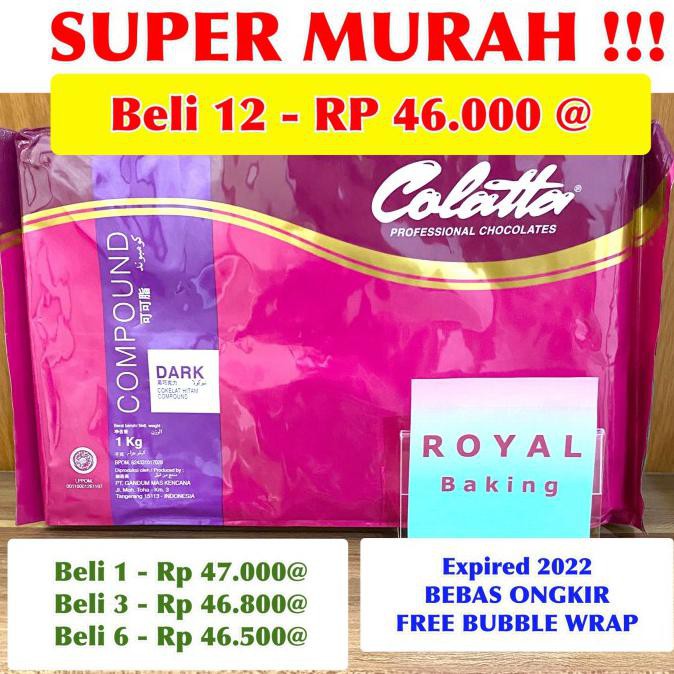 

BAHAN KUE COLATTA DARK COMPOUND 1 KG PERISA MAKANAN & MINUMAN