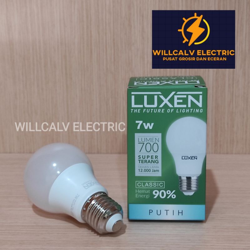 LAMPU LED LUXEN CLASSIC 7W 7 WATT CAHAYA PUTIH 6500K / LAMPU LUXEN CLASSIC 7W 7 WATT CAHAYA PUTIH 6500K