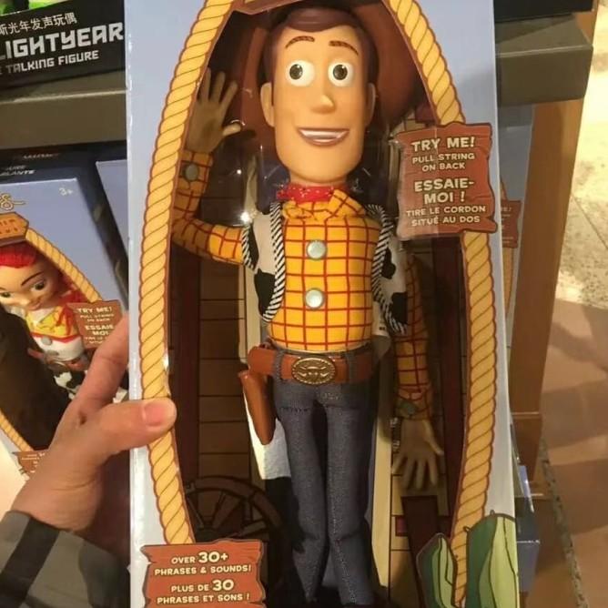 BEST SELLER TOY STORY TALKING WOODY ORIGINAL DISNEY STORE HAPPY SHOPING