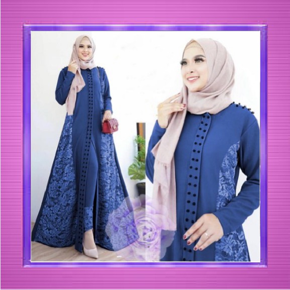 STOK LIMITED ABAYA ASHAFA FIT TO XL BAJU TERBARU ABAYA PUTIH GAMIS IBU SYARI ORI - Hitam Barang