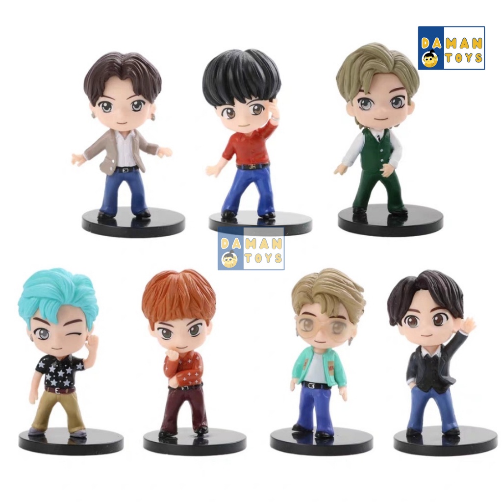 BTS TINY TAN / FIGURE BTS MINI FIGURE /BTS KPOP PAJANGAN MINIATUR HIASAN TOPPER