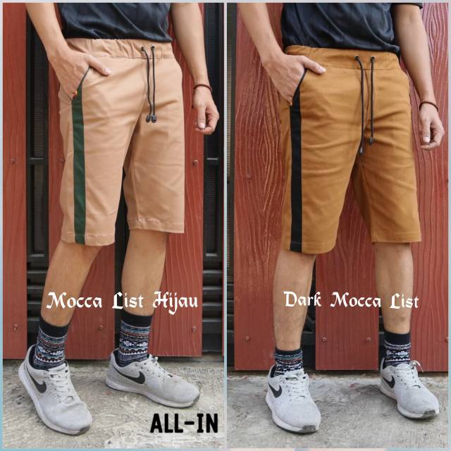 Celana Pendek Pria Distro Terlaris Pinggang Karet Olah Raga ALL IN Canvas Street DNS055