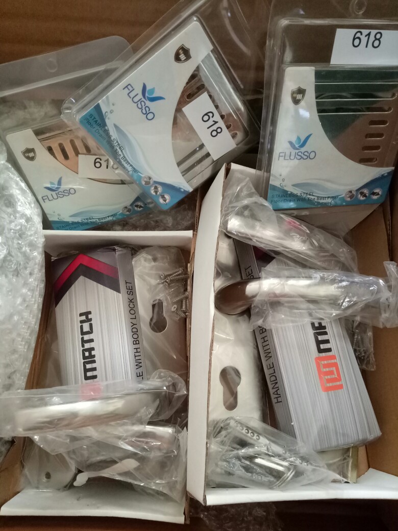 Komplit Set Kunci Pintu Rumah Ukuran Tanggung Komplit Handle Pintu Tinggal Pasang Silver Nikel