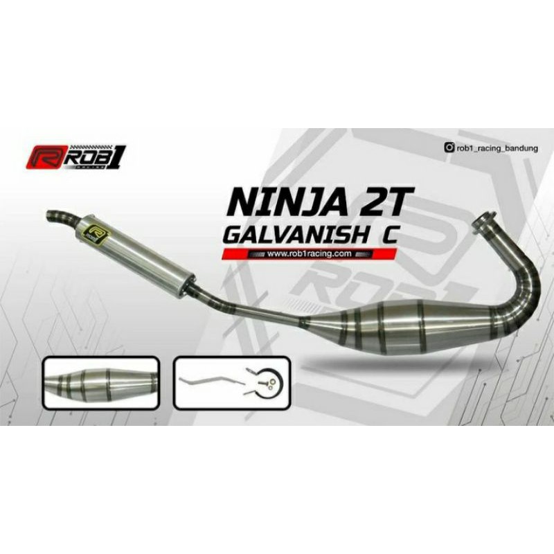 Knalpot Ninja R SS Rob1 Rcb1 Original Leher C Galvanis Almu Premium Knalpot Racing