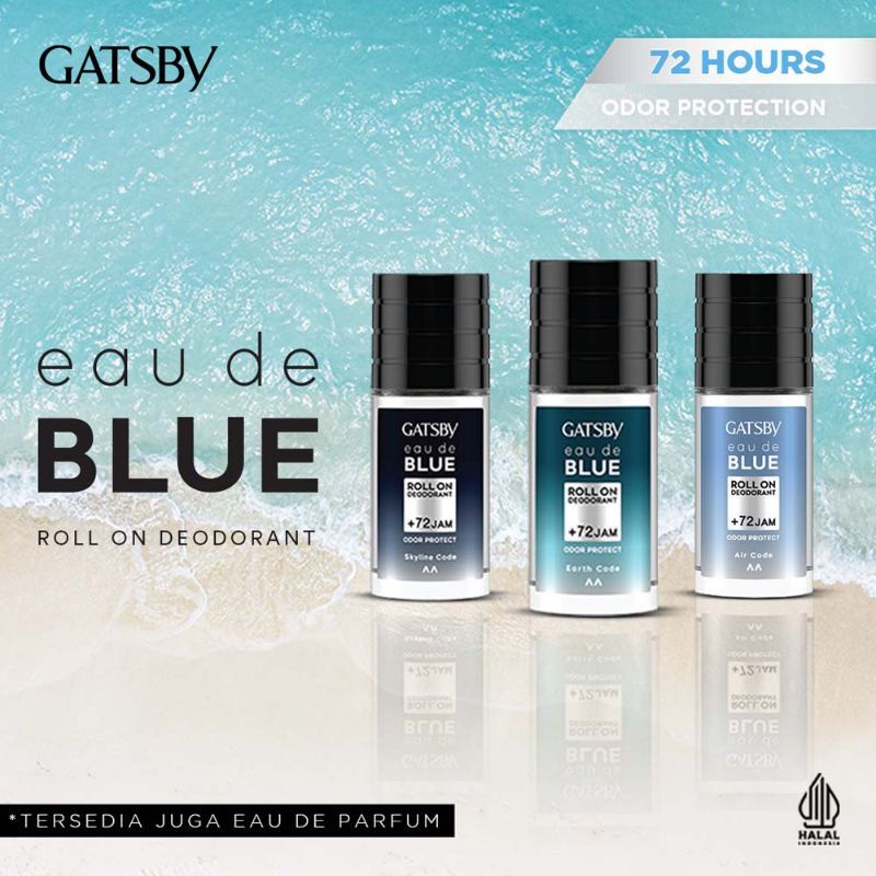 GATSBY Eau de Blue Roll On Deodorant 50ml