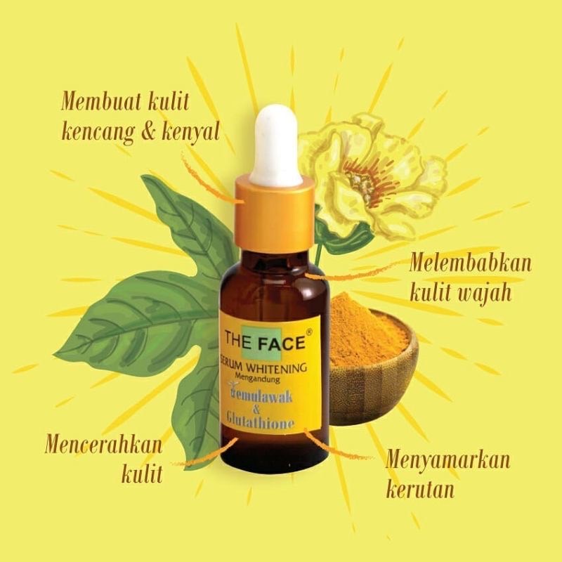 THE FACE Temulawak Whitening Serum with Glutathione 20ml