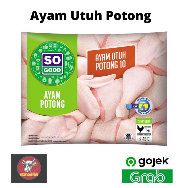 

Ayam Utuh Potong So Good 1kg | So Good Ayam Utuh Potong 10 | Ayam Utuh Potong Frozen | Daging Ayam Segar | Ayam Utuh Potong