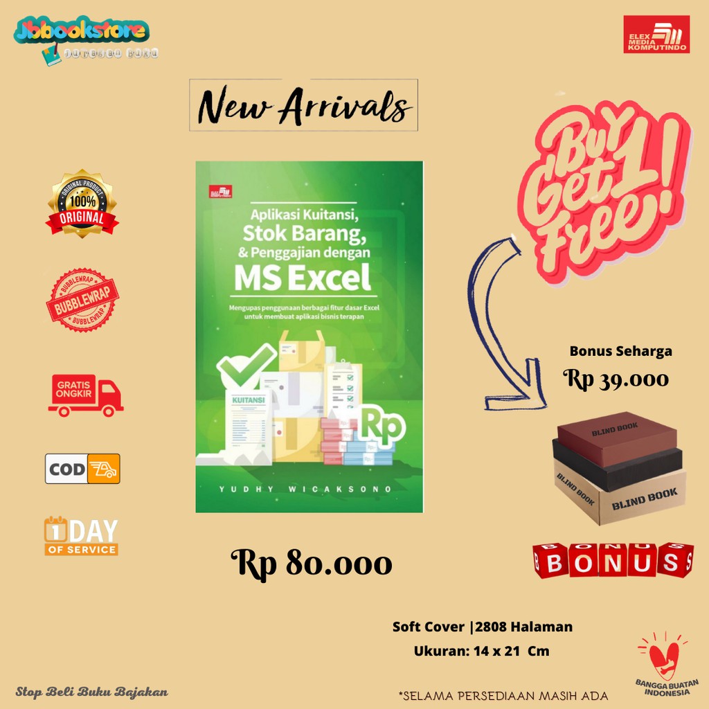 

Aplikasi Kuitansi, Stok Barang & Penggajian Dengan Ms Excel