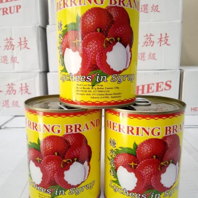 

Terbaru lychee herring in syrup / buah leci kaleng @1pcs