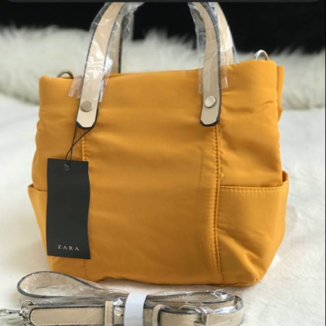 Tas zara pabric nylon nilon parasut ori import tote bag
