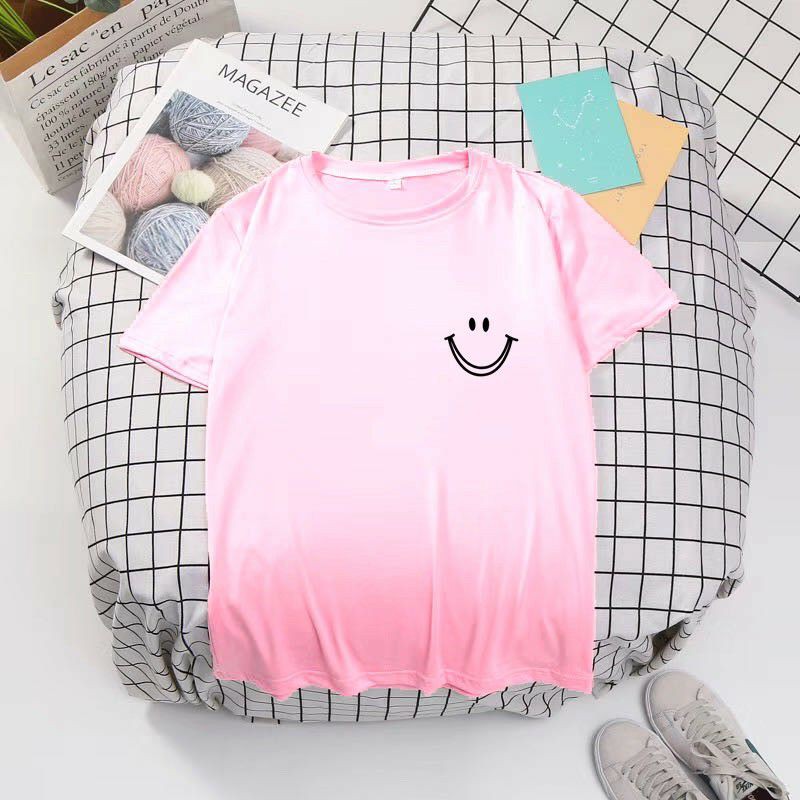 Baju Kaos Simple smile logo Korean style BTS NCT blackpink