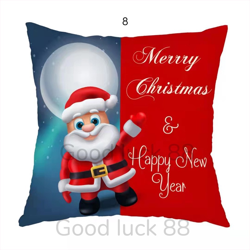 Sarung Bantal Sofa Natal Christmas 45x45 Import Resleting Motif Terbaru dan Terlengkap