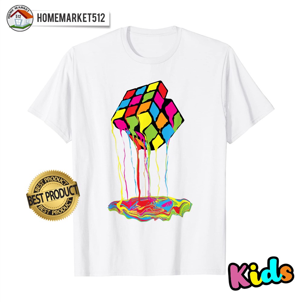 Kaos Anak Colorfull Melting Rubix Rubics Cube Rubik T-Shirt Kaos Anak Laki-laki Dan Perempuan Premium SABLON ANTI RONTOK!!!!! | HOMEMARKET512
