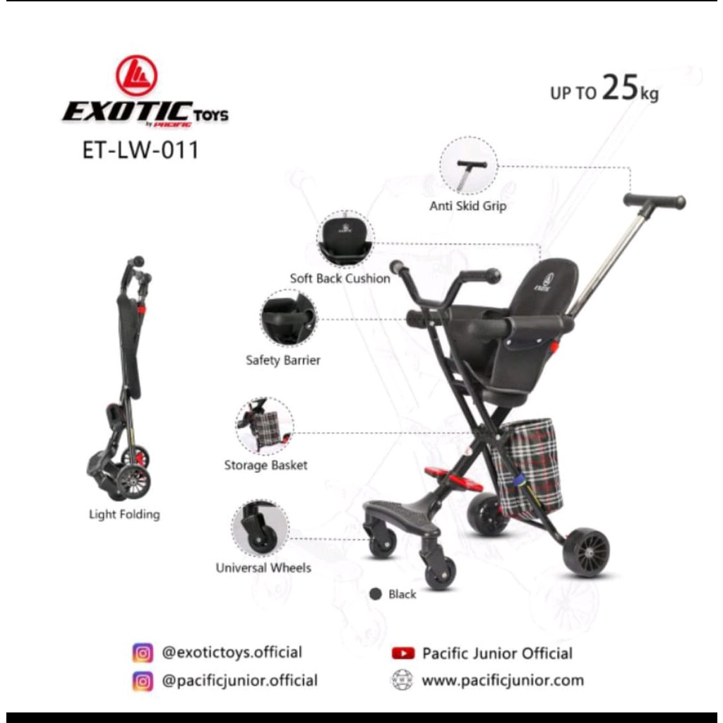 Dorongan bayi Exotic Stroller LW-011 Stroller Bayi