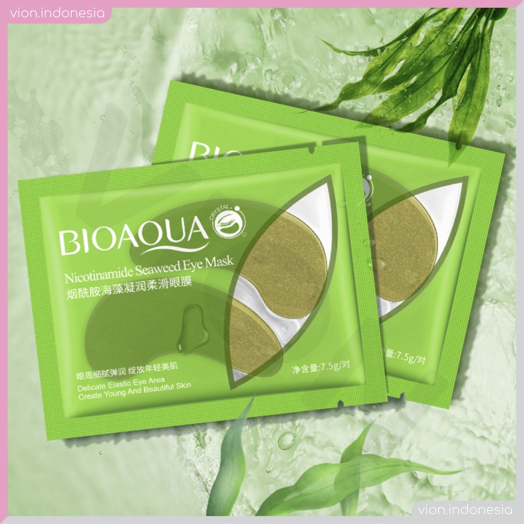 [ORI] 1Pcs Bioaqua Moisturizing Eye Mask Mengandung Sodium Hyaluronate untuk Menambah Kelembapan Kulit Area Mata