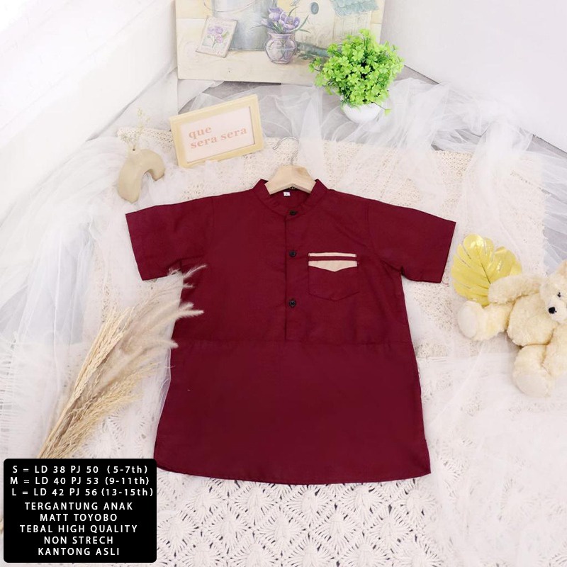 [Moden Kids NI]Baju Koko Anak Laki Laki Toyobo Varian Warna Dan Ukuran