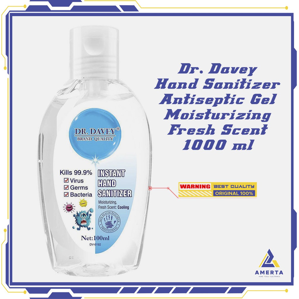 Hand Sanitizer Antiseptic Gel Moisturizing Fresh Scent 100ml DR.Davey Instant