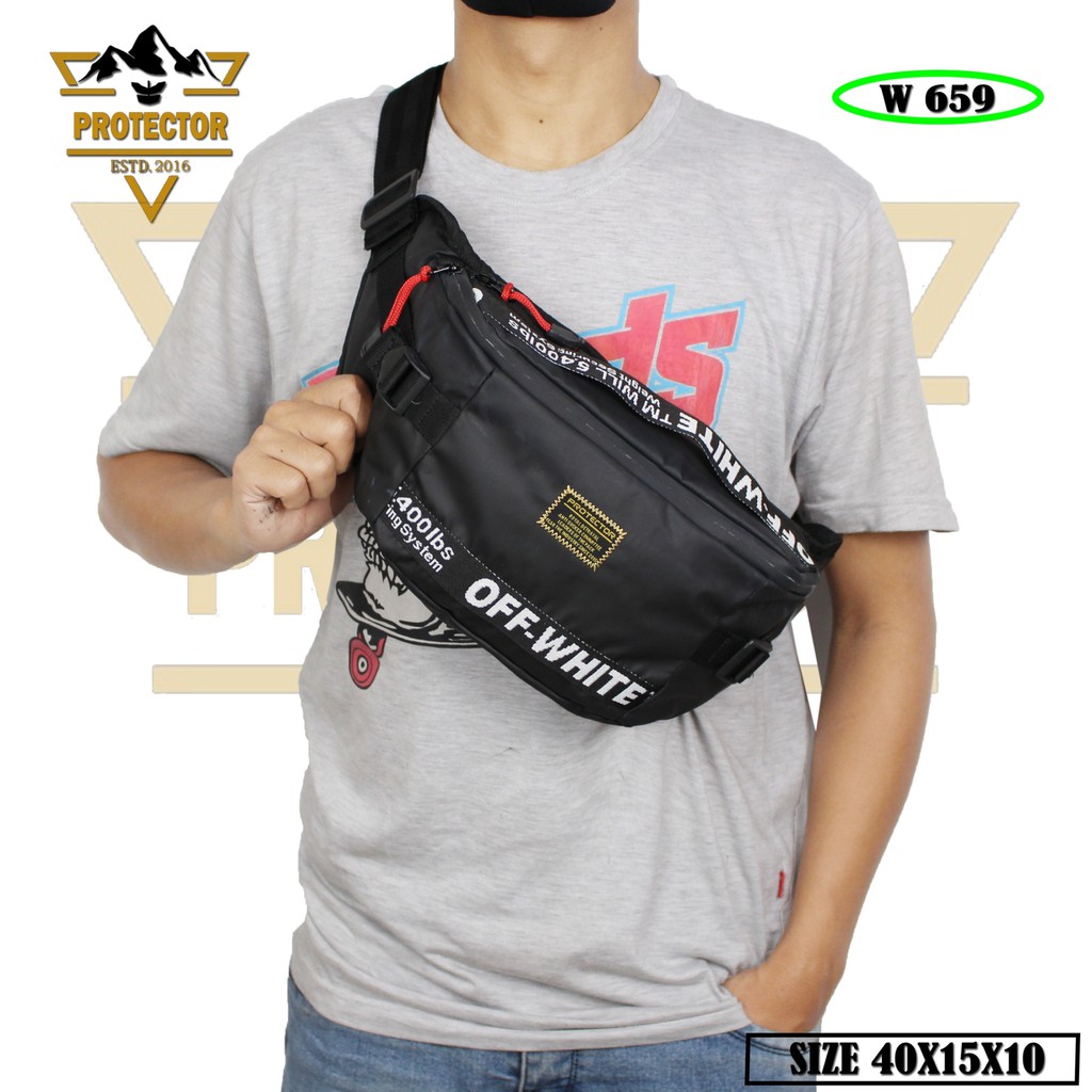 Tas Selempang pria waistbag waterproof original