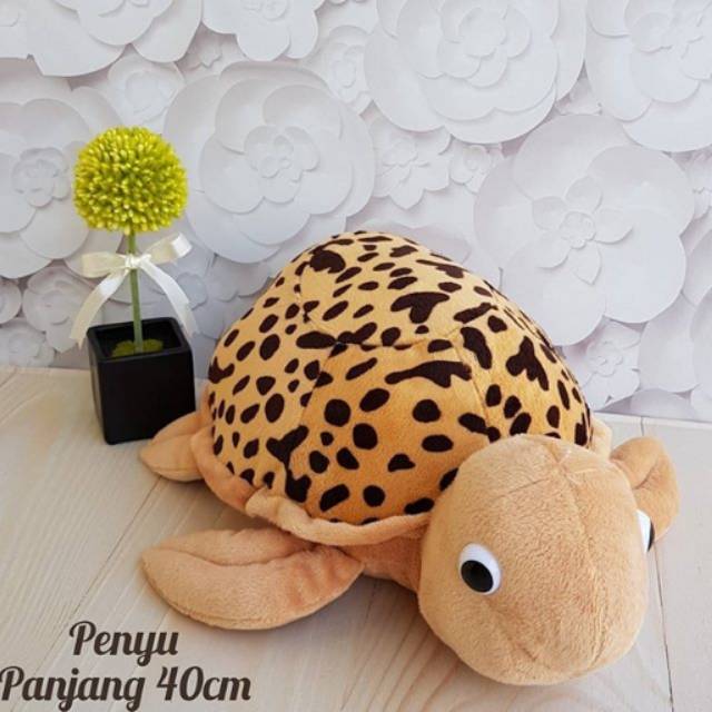 BONEKA SEA TURTLE / PENYU COKLAT 40 CM