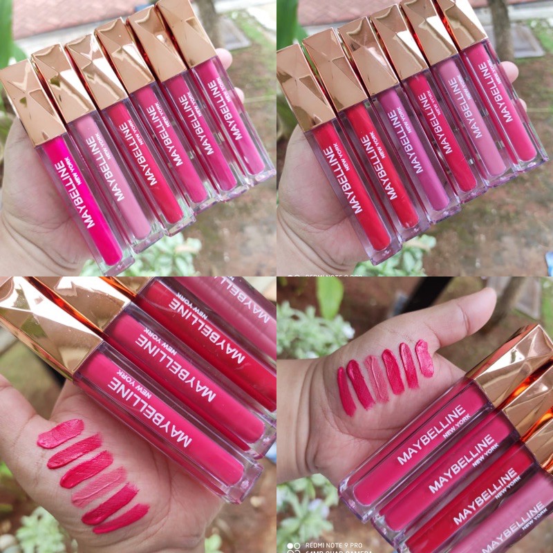 [ ECER ] MAYBELINE LIPCREAM TUTUP SILVER NUDE &amp; RED