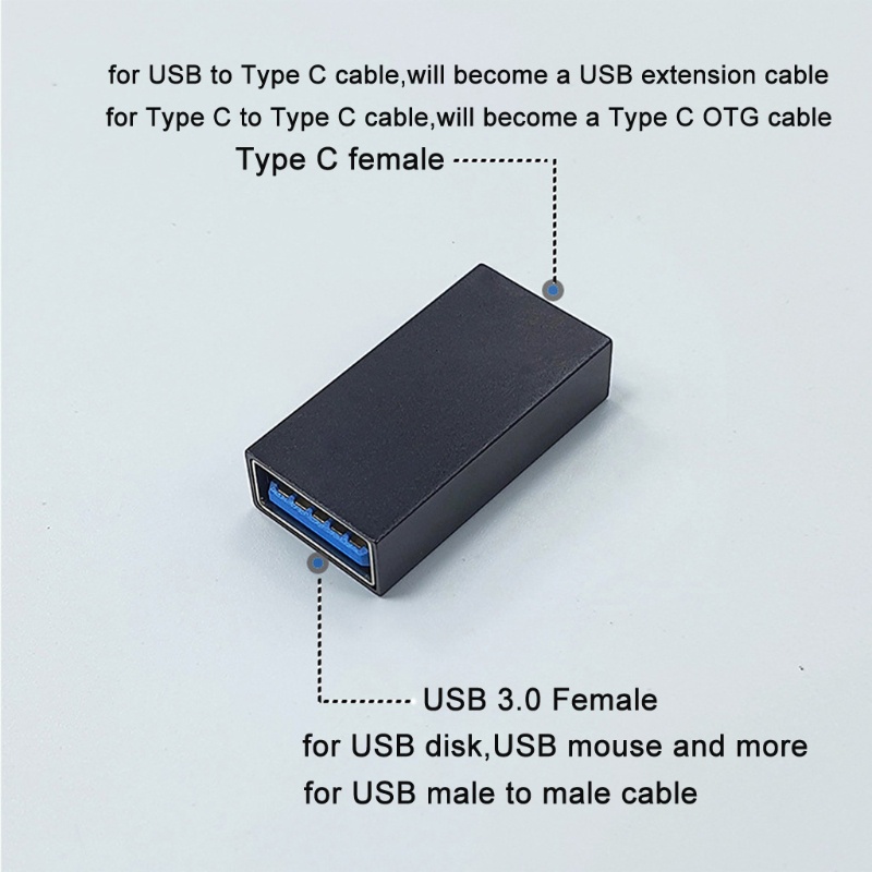 Cre Adapter Konverter Konektor Charger USB Tipe C Male Ke USB 3.0 Female